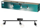 Spot en saillie Philips Hear - culot LED Gu10 - orientable - 3 points lumineux - clickfix - noir avec verre nervuré