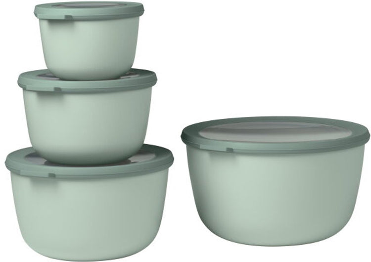 Mepal - coffret de conservation alimentaire cirqula multi bols - 500 + 1000 + 2000 + 3000 ml - rond - sauge nordique