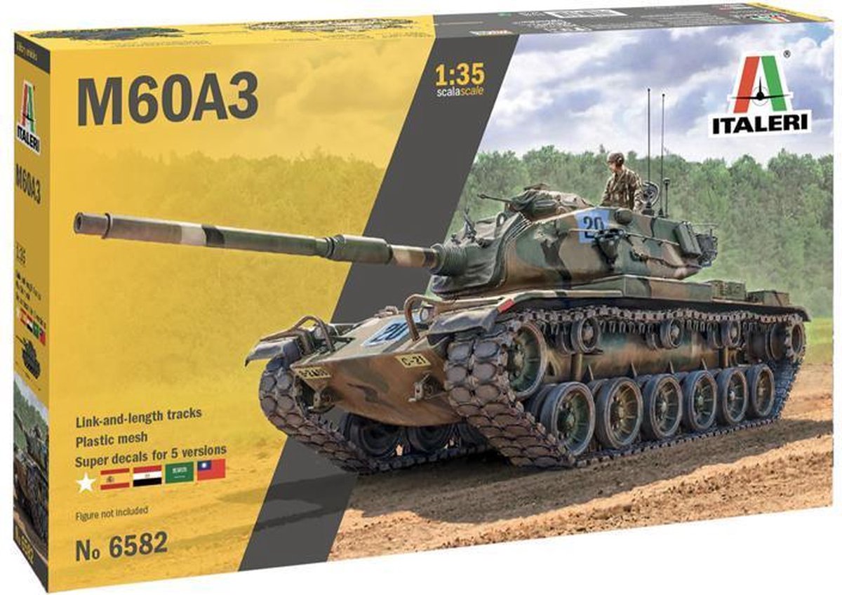 Italeri maquette véhicule militaire - 6582 m60a3 char us plastique - 1:35 - modélisme