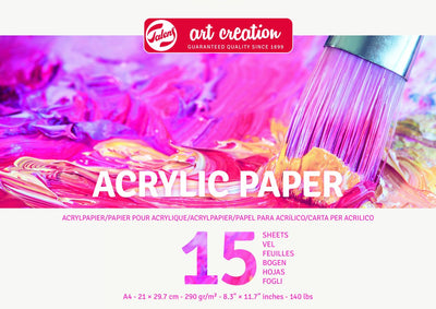 Talens Art Creation Paper acrylique A4 290 G 15 Feuilles