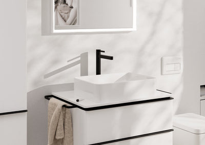 Hansgrohe finoris - mitigeur de lavabo - commande à levier unique - avec bouchon de vidange - 260 mm - noir mat