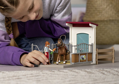 Boîte de chevaux de club de cheval Schleich avec Hannah et Cayenne 42710
