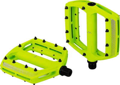Bbb cycling pédales de vélo VTT - aluminium - adapté pour vélo électrique - pédales antidérapantes vtt - pédales plates - pédales de vélo - coolride jaune fluo - bpd-36