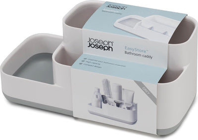 Joseph joseph organisateur de salle de bain lavabo - easystore - blanc gris - compartiments de tri