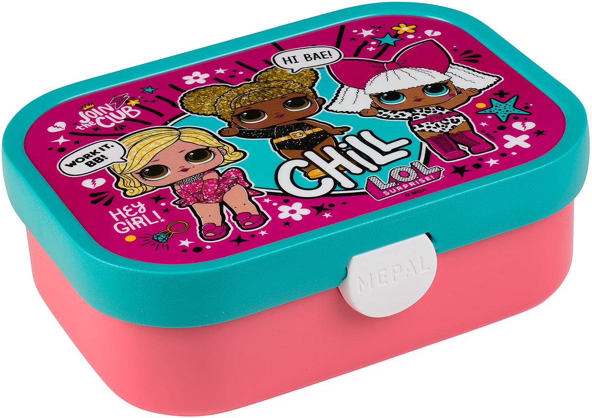 Mepal lunch box campus - 750 ml - boîte à lunch avec compartiments pour enfants - convient pour 4 sandwichs - l.o.l. surprise