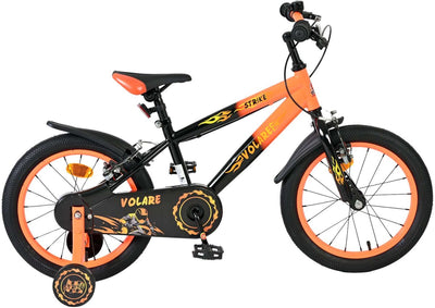 Vélo pour enfants Volare Strike - garçons - 16 pouces - noir orange - deux freins à main