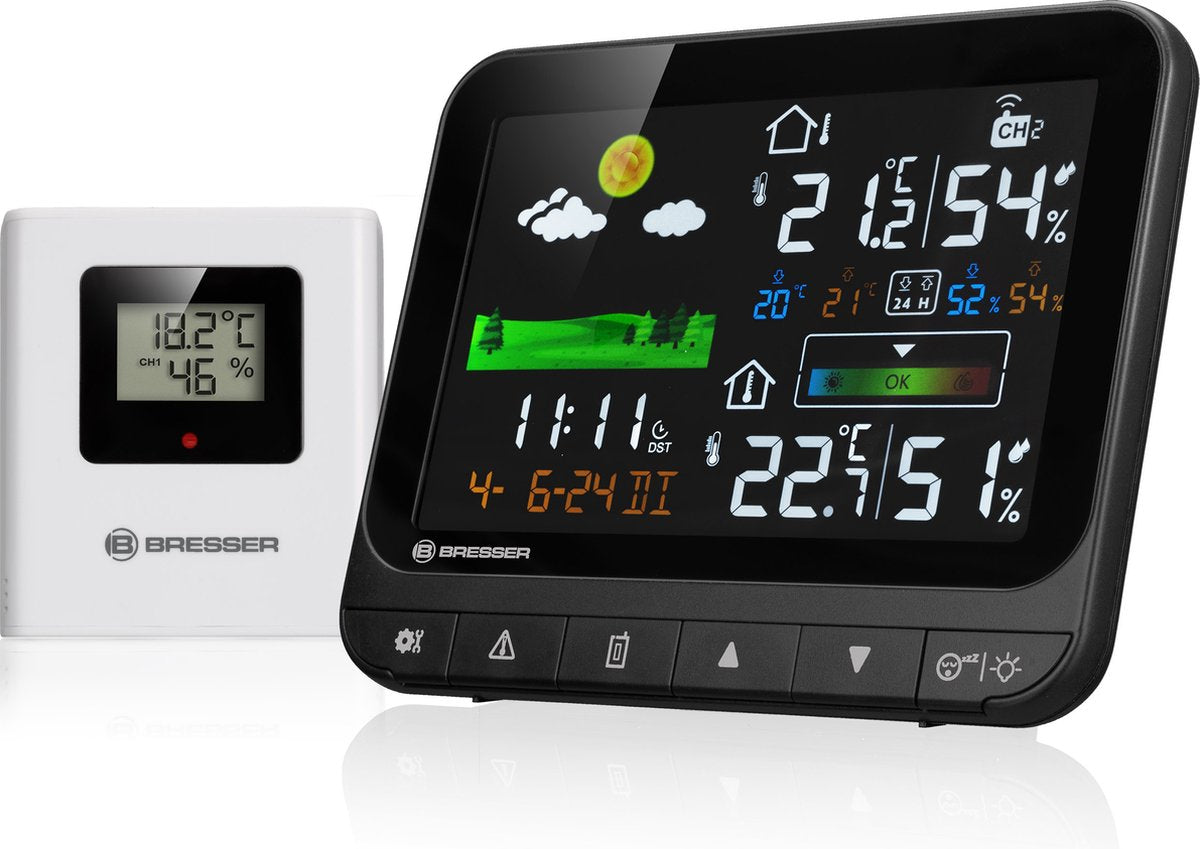Station météo Bresser - neomeo h - noir - sans fil - thermo-hygromètre