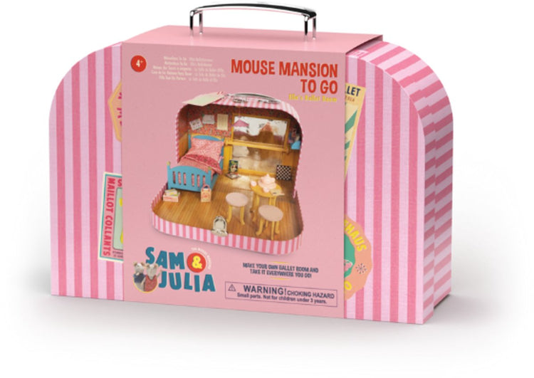 La maison des souris Sam Julia - maison des souris à emporter - salle de ballet d'ella - ensemble de bricolage - valise d'invités -