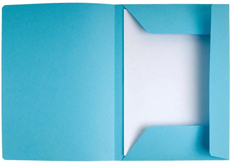 Exacompta super 210 pack de 50 chemises à 3 rabats. 24x32cm - bleu clair - 235006e