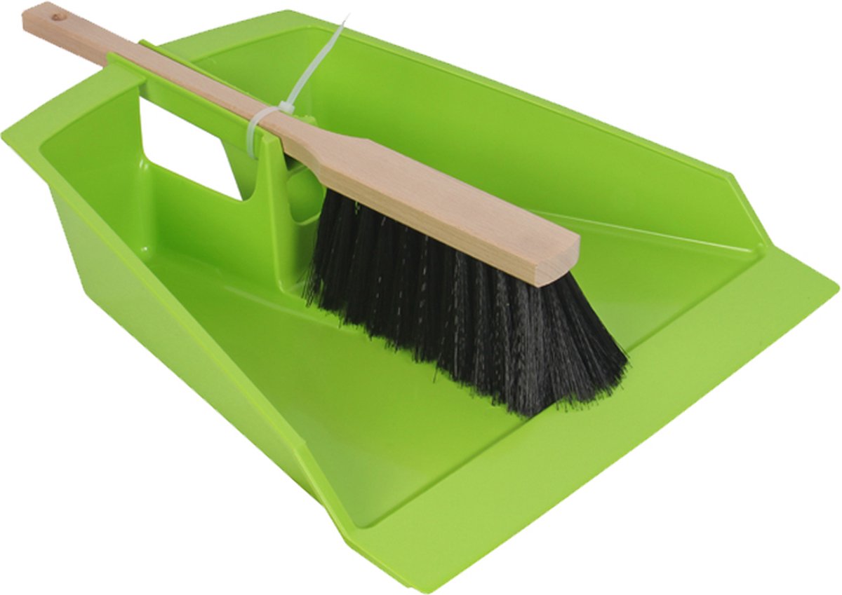 Outils linguistiques - boîte à feuilles - vert lime - avec pelle à poussière