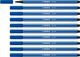 Stabilo pen 68 - feutre premium - bleu foncé - boîte de 10 pièces
