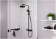 Mélange de vernis Hansgrohe - tube de douche - noir mat - avec thermostat