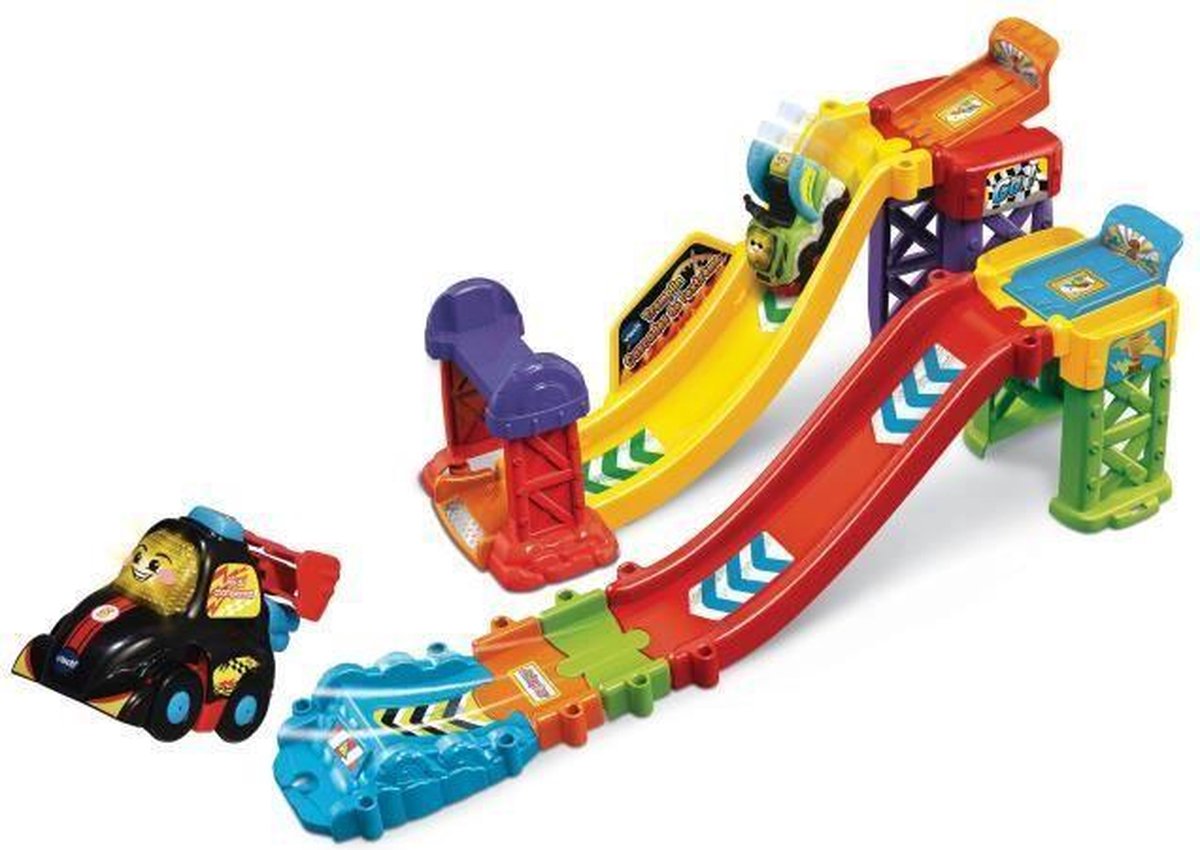 Vtech - 527505 - tut tut cars - tremplin des cascades extrêmes + Lucas, le roi du championnat édition française