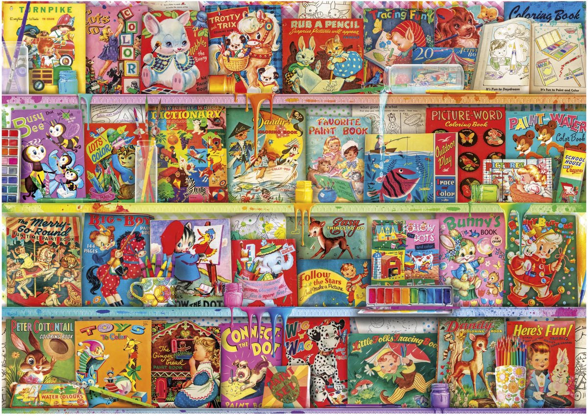 Puzzle Educa le coin funbook kitsch - puzzle 1500 pièces adultes.