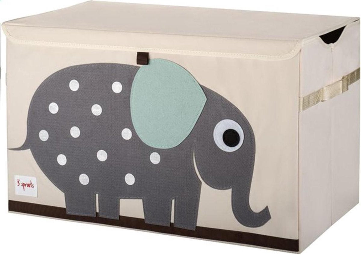 Coffre à jouets 3 pousses - éléphant