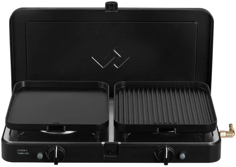 Cadac dometic 2 Cook turbo ffd deluxe - cuisinière légère à 2 brûleurs - brûleurs turbo - incl. grill et plancha
