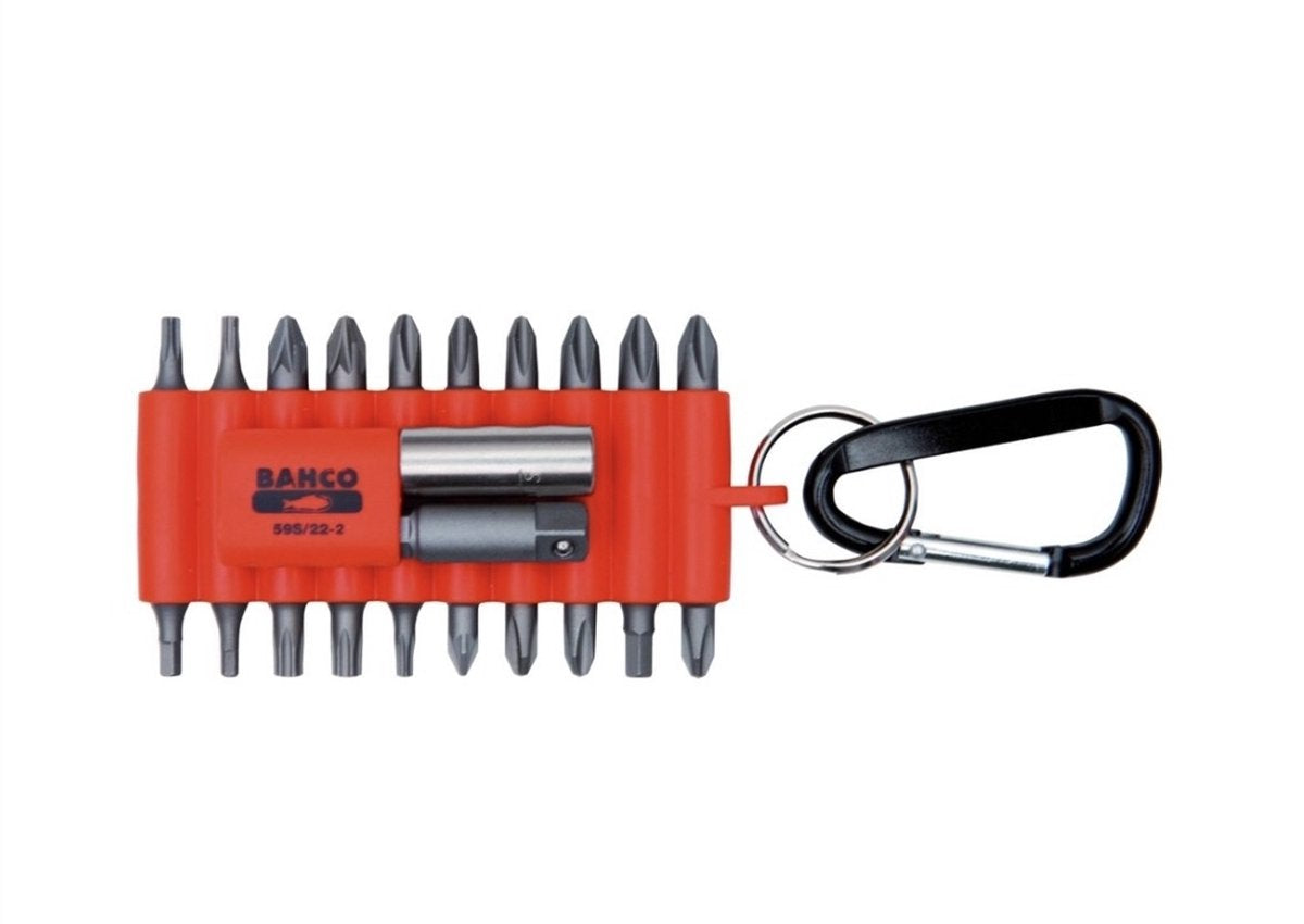Jeu d'embouts de tournevis standard Bahco 59s 22-2, porte-embouts et adaptateur porte-embouts 1 4 - 22 pièces