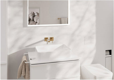 Hansgrohe tecturis e monocommande - robinet de lavabo à encastrer - pour montage mural - bec 22,5 cm - bronze brossé