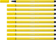 Stabilo pen 68 - feutre premium - jaune citron - boîte de 10 pièces
