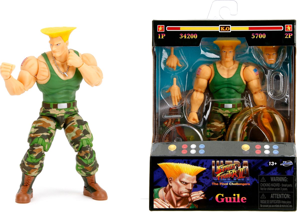 Jada Toys Ultra Street Fighter II : The Final Challengers Action Figure 1 12 Guile 15 cm