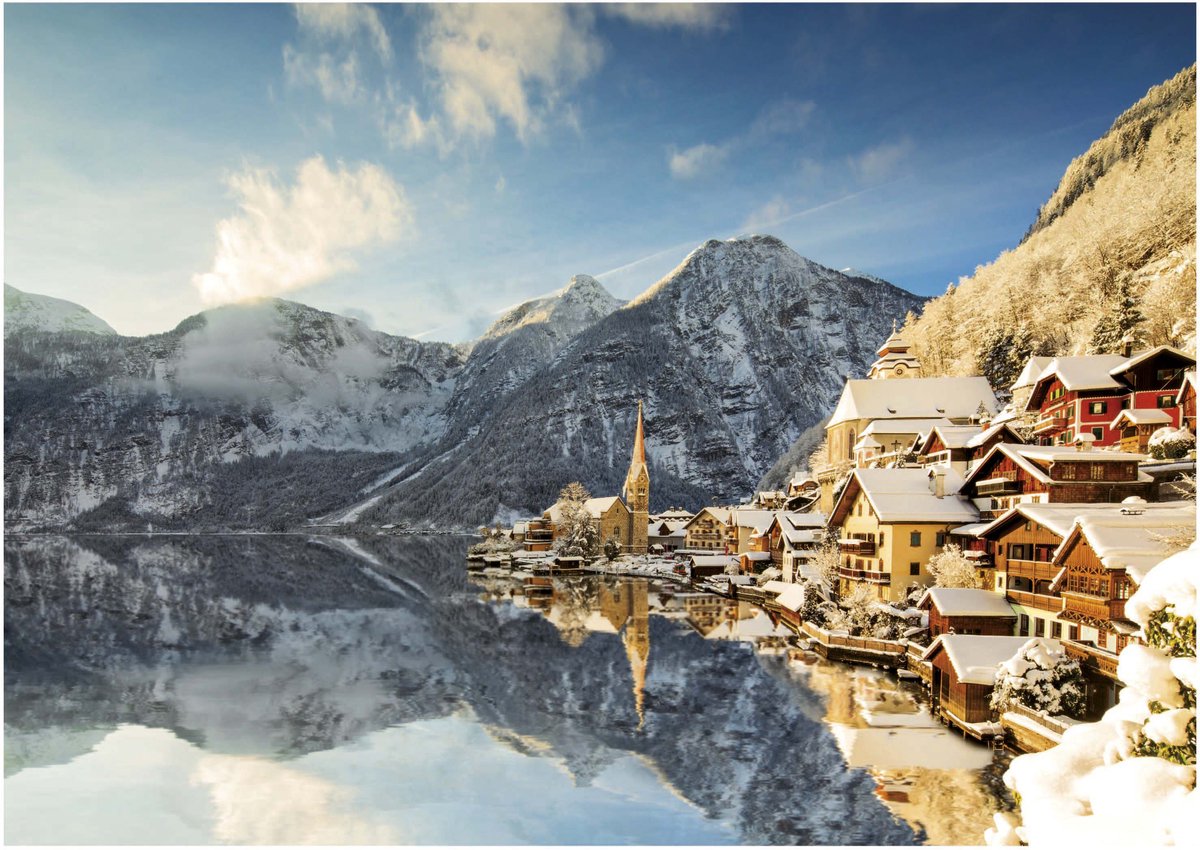 Educa puzzle hallstatt hiver 1500 pièces adultes or.