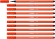 Stabilo pen 68 - feutre premium - rouge clair - boîte de 10 pièces
