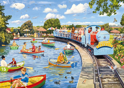 Gibsons - le lac de plaisance (par Trevor Mitchell) - 1000 pièces 68×49cm (l×h) - puzzle pour adultes