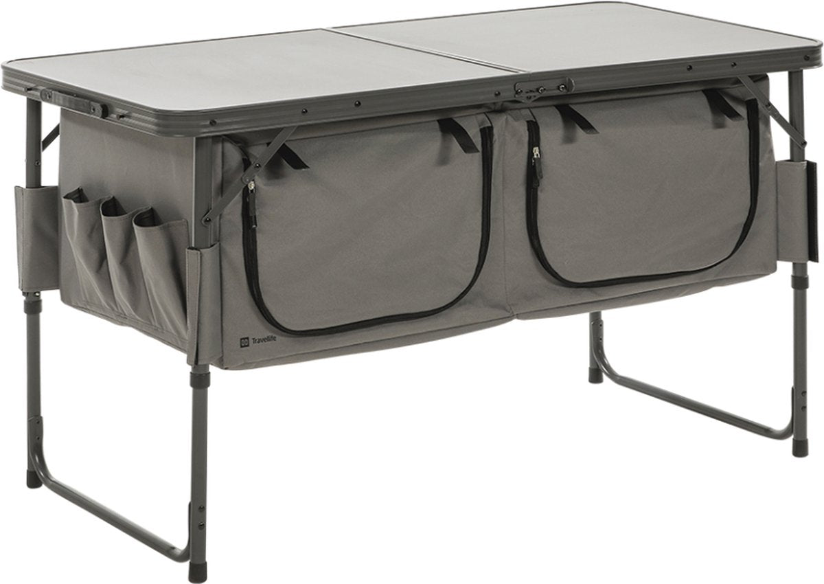 Travellife toledo armoire de rangement pliable large gris foncé