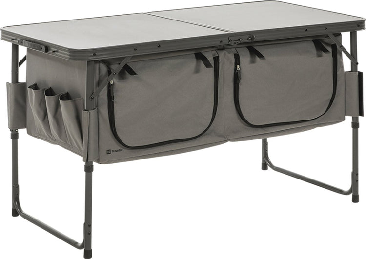 Travellife toledo armoire de rangement pliable large gris foncé