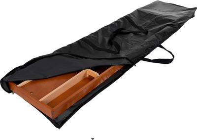 Housse pour jeu de palets Longfield noire - Housse de protection pour jeu de palets en bois - Housse de rangement durable 202 x 44 x 8 cm -