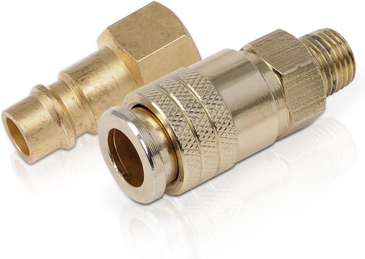 Accouplements de compresseur Powerplus powair0260 - adaptateur femelle - accouplement euro vers orion - 2 pièces