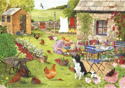 Puzzle House of Puzzles Grandma's Garden 500 pièces XL en carton.