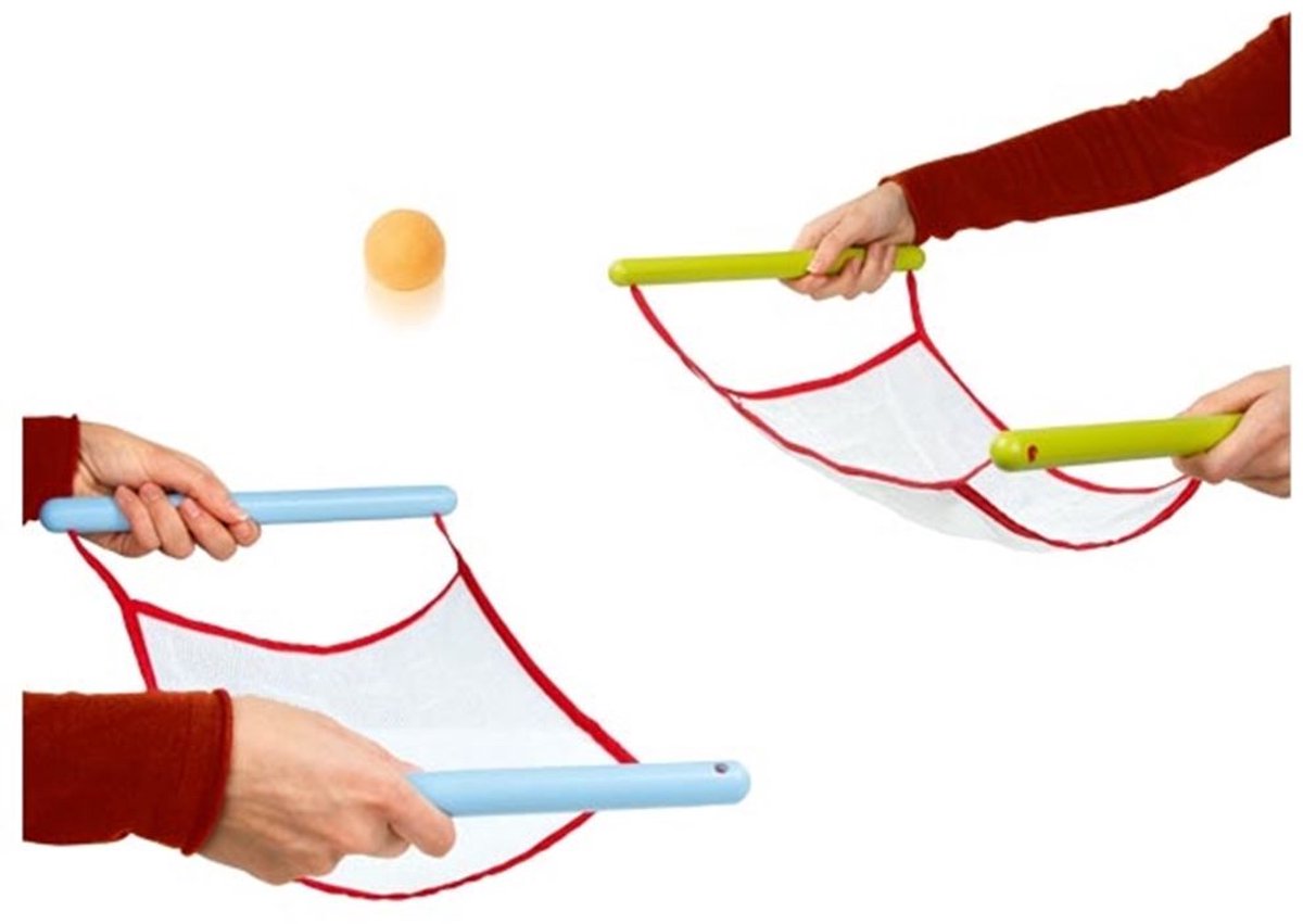 Jeu de société Goki : lancer et attraper la balle 54x27,5x2cm, balle en feutre, bois et textile, 3+