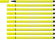 Stabilo pen 68 - feutre premium - jaune fluo - boîte de 10 pièces