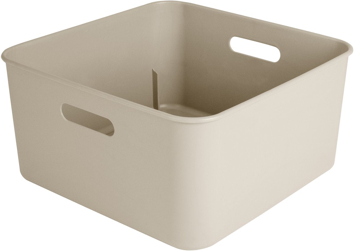 Sunware sigma home boîte cube 12,5l - 31,3x31,3x15,7 cm - beige