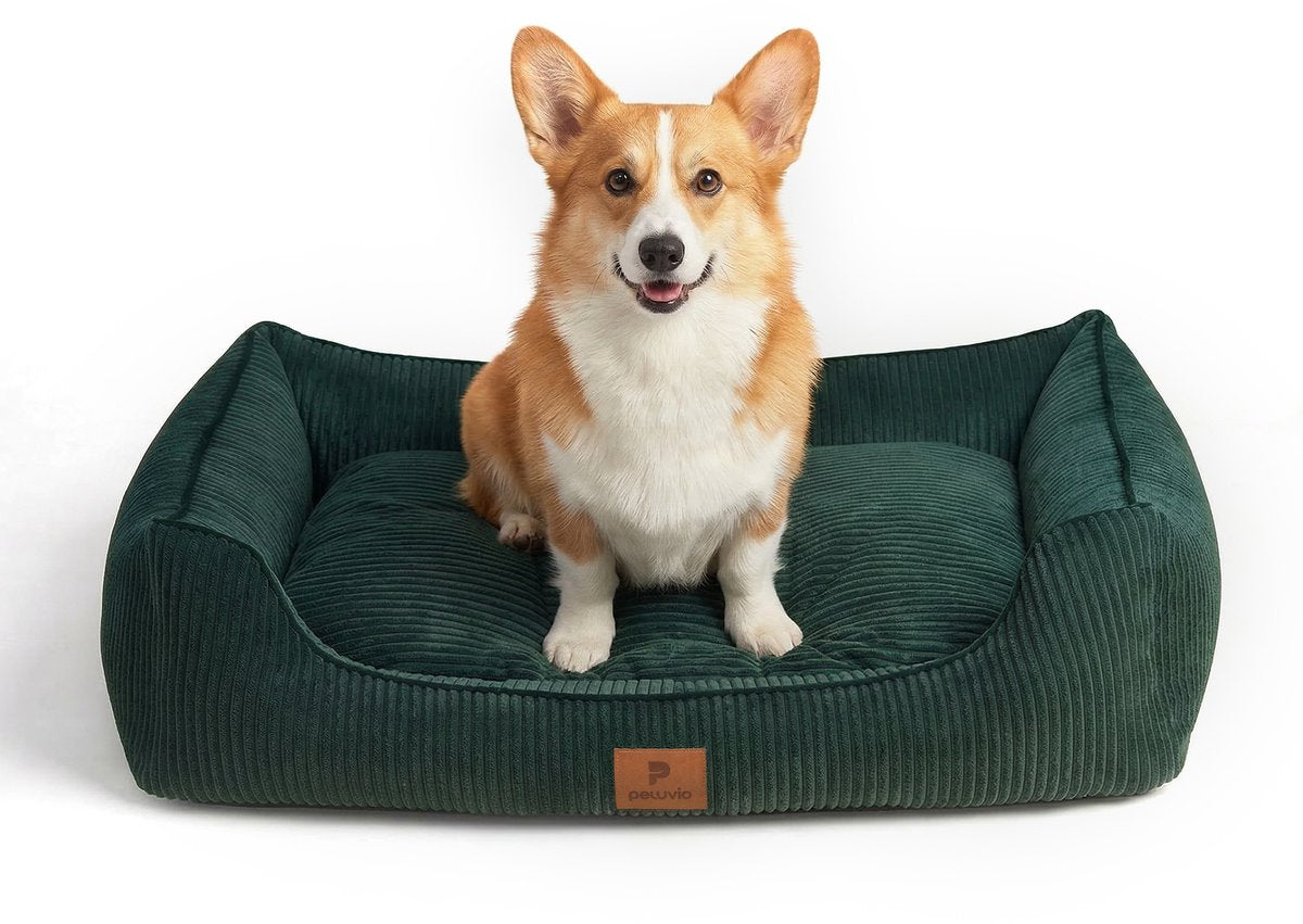 Peluvio Hirado – lit pour chien à bords hauts – taille m – antidérapant confortable – housse lavable – sécurité pour chiens de tous âges