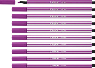 Stabilo pen 68 - feutre premium - lilas - boîte de 10 pièces