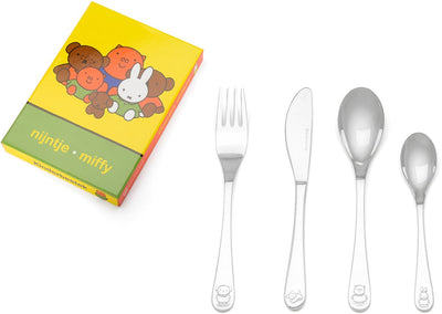 Zilverstad - couverts pour enfants 4 pièces Miffy Friends acier inoxydable 18 10