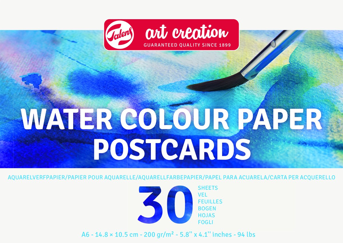 Talens art création papier aquarelle tac 200gr a6 bleu | 3 pièces
