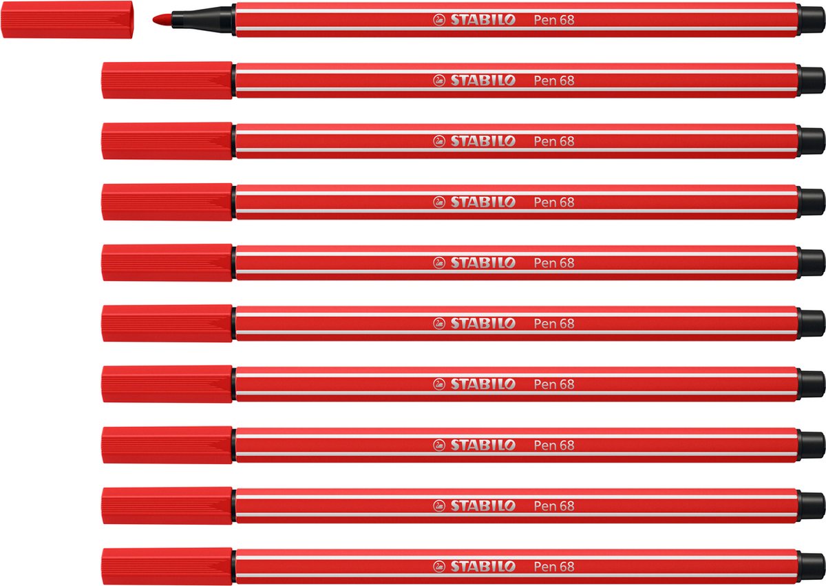 Stabilo Pen 68 Felt -Tip Pen Carmine Red (68 48)
