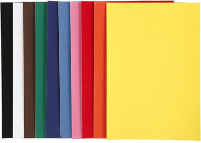 Couleur en papier velours A4, 10 feuilles