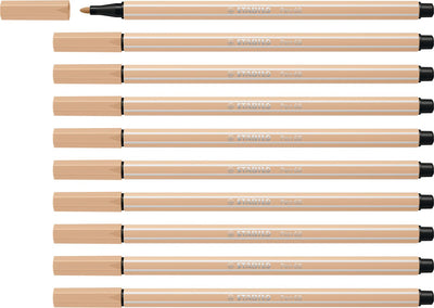 Stabilo pen 68 - feutre premium - nude - boîte de 10 pièces