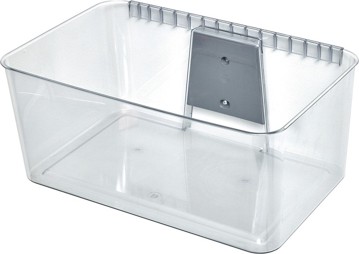Idesign - bac de rangement id wallspace xl avec support mural - plastique recyclé - transparent