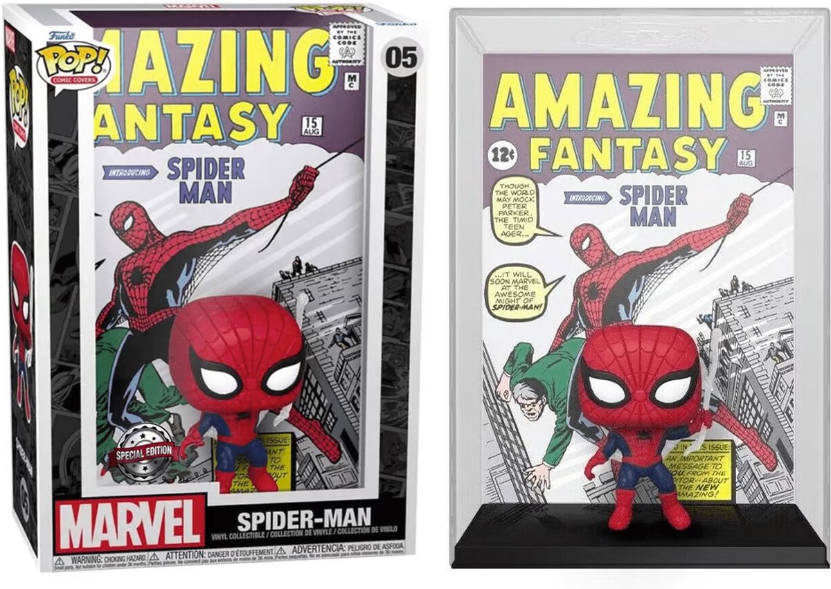 Funko-pop ! couverture de la bande dessinée : Spider-Man - Amazing Fantasy 05 exclusif