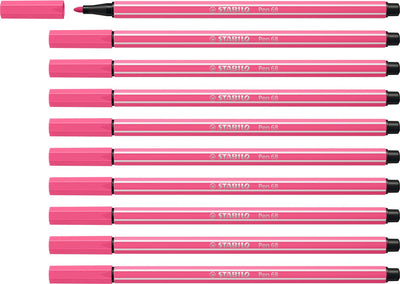 Stabilo pen 68 - feutre premium - rose - boîte de 10 pièces