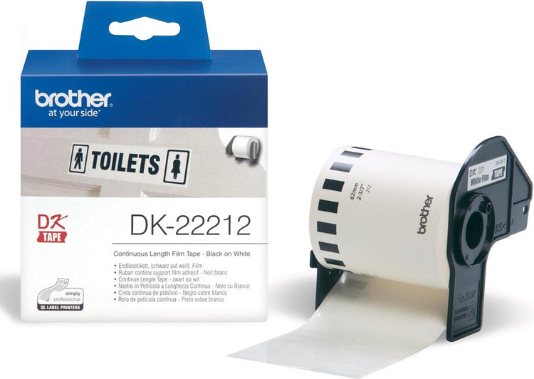 Brother label dk-22212 Film blanc 62 mm 15 mètres | rouleau de 15 mètres | 3 pièces