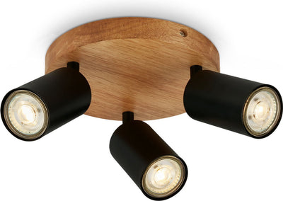 Briloner - spot en saillie vintage - spot à barre rotative - spot de plafond avec 3 points lumineux - raccord gu10 - 19cm