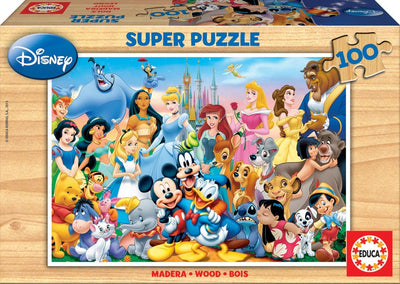 Educa - puzzle 100 pièces - le monde magique de Disney - puzzle en bois