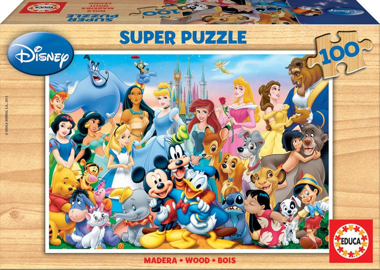 Educa - puzzle 100 pièces - le monde magique de Disney - puzzle en bois