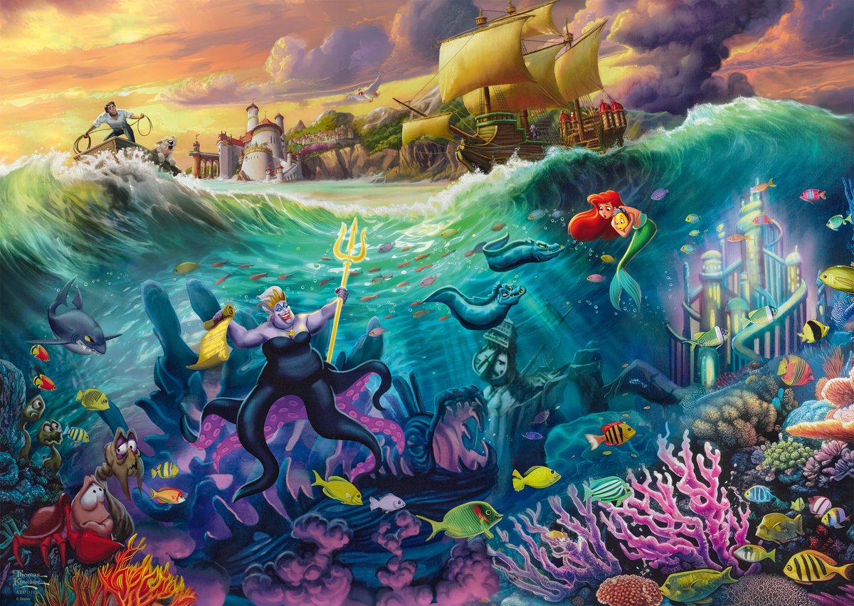 Puzzle Schmidt Disney la petite sirène Ursula Puzzle 1000 pièces.